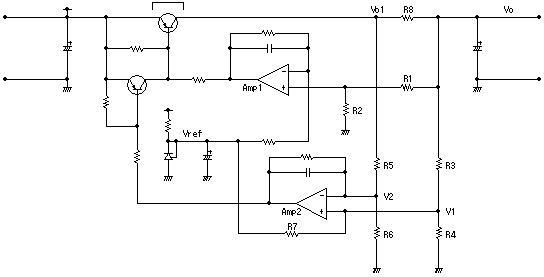 入出力電位差の小さいローノイズ電源回路図